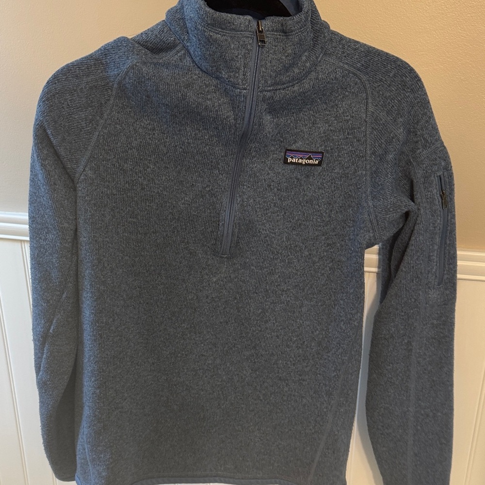 Patagonia women’s better sweater 1/4 Zip-Up Sweater in Blue